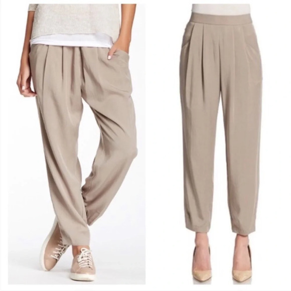 Eileen Fisher 100% Tencel Pleated Slouch Trouser Pant - Picture 1 of 8